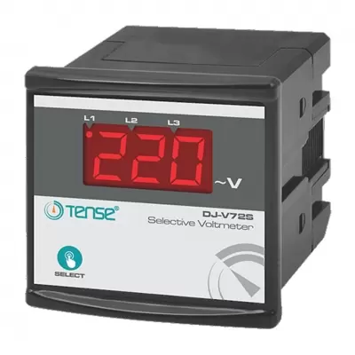 Dijital Seçmeli Voltmetre 72x72mm (1-500V AC)